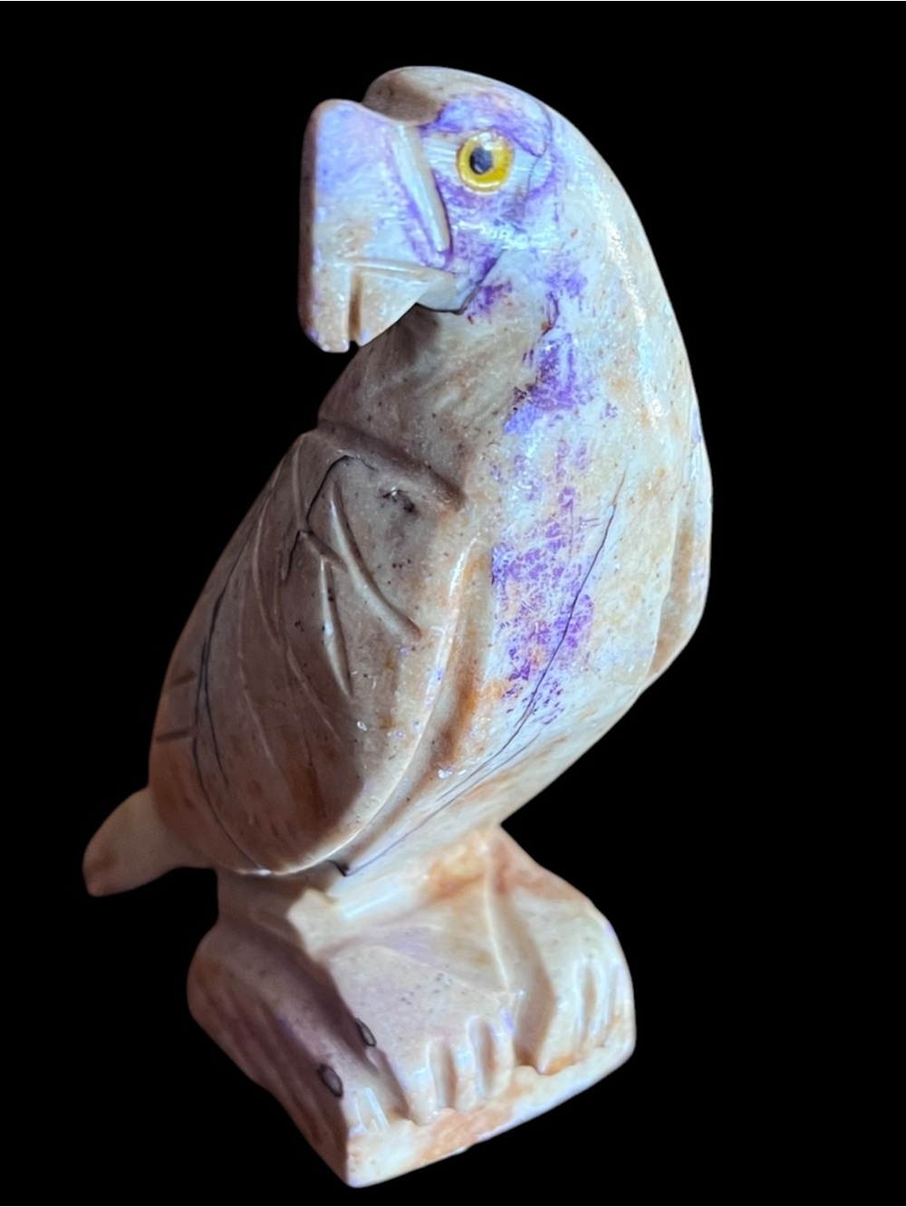 Vintage Hand-Carved Soapstone Bird Figurine